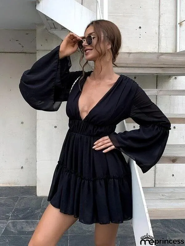 Ruffle HemLoose Casual Dress M0206