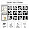 12pcs/set Unframed Pearl Painting Canvas Art Handmade Pearl Material Art Kit Living Room Decor (15x15cm)