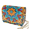 (US Local)DIY Mandala Diamond Art Wooden Coin Pouch with Chain 5D Diamond Painting Purse