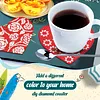 8Pcs Diamond Painting Wooden Love Coaster Diamond Art Kit w/ Holder No-Slip Decor