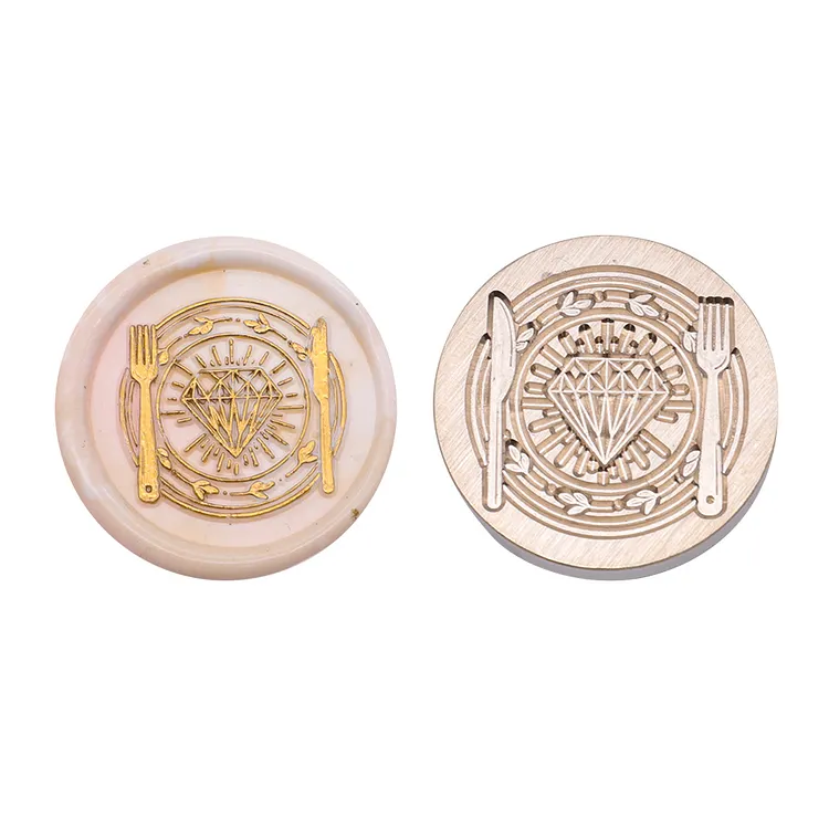 Diy Fire Lacquer Round Sealing Wax Stamp Head 25Mm gbfke