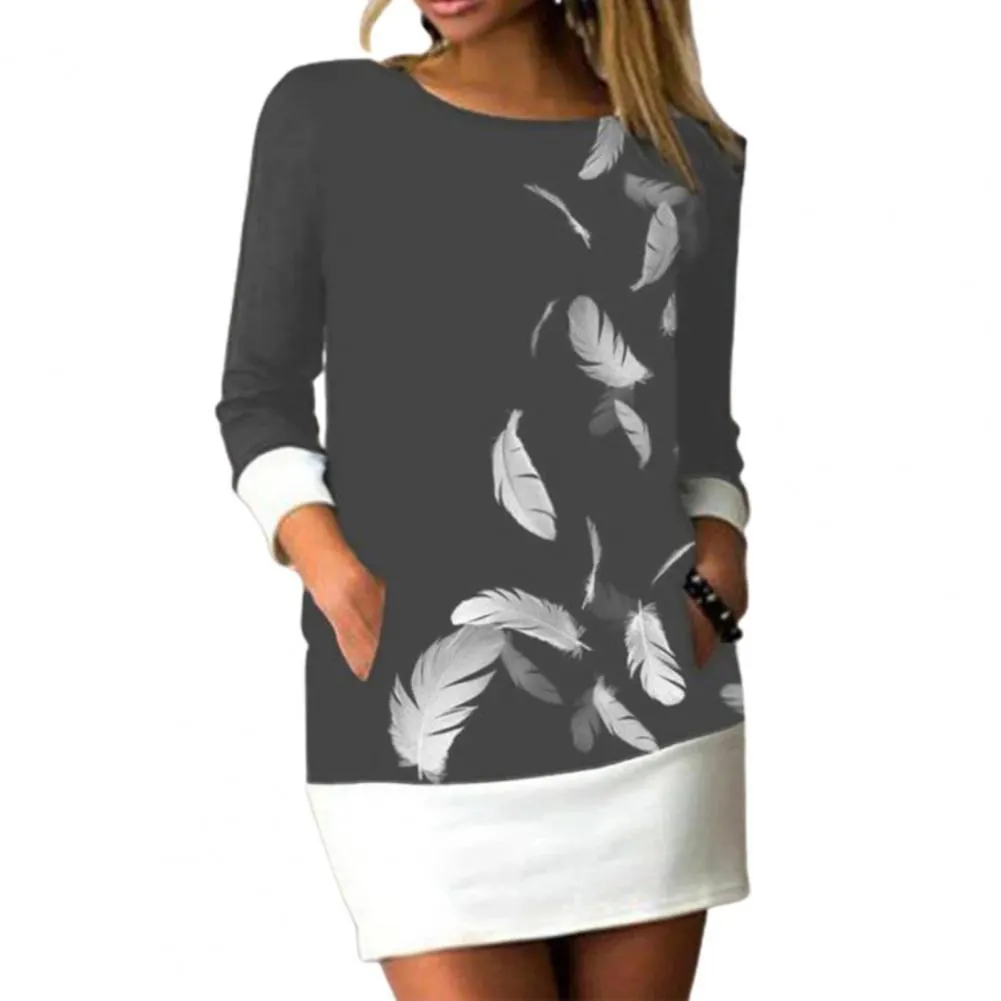 Vestidos Vintage Elegant Floral Short Dress Women Boho Long Sleeve Vestido Print Dress Evening Party Casual Mini Retro Dresses