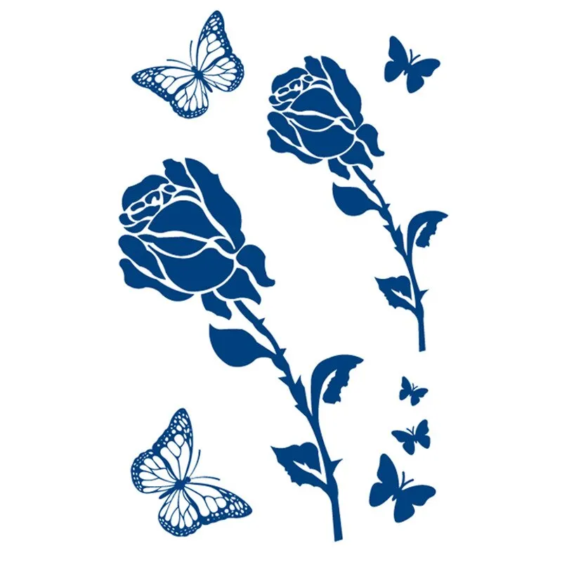 Tattoos Semi-permanent Waterproof Temporary Tattoos Butterfly Rose Scorpion Body Art Full Fake Tatoo Women Men