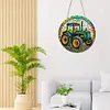 DIY Crystal Diamond Painting Double Sided Effect  Tractor Pendant Home Garden Hanging Kit