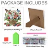 Butterfly Flower 5D DIY Partial Special Shaped Drill Diamond Painting With Frame Kit 17.2x17.2cm