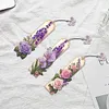 (US Local)3Pcs Special Shape Flowers Diamond Painting Bookmark Making Kit for Book Lovers