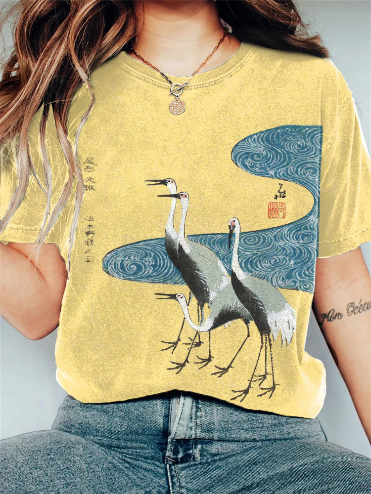 Japanese Art Print Vintage T-Shirt elevenforest