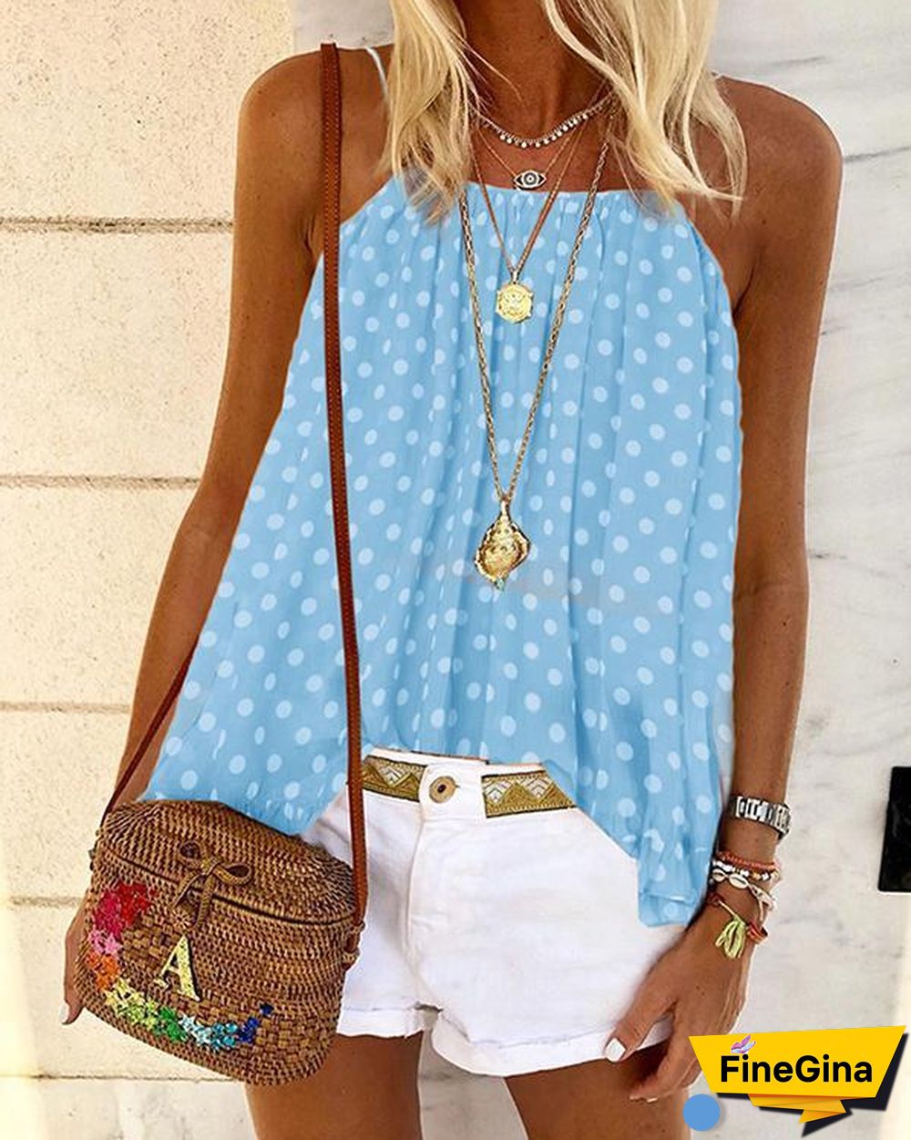 Floral-Print Bohemia Vacation Camis