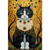 (Multi-Style) Tortoiseshell Cat-11CT Stamped Cross Stitch 30*45cm