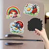 (US Local)6Pcs Ladybug Diamond Painting Fridge Magnet Diamond Art Magnets Decals Kit
