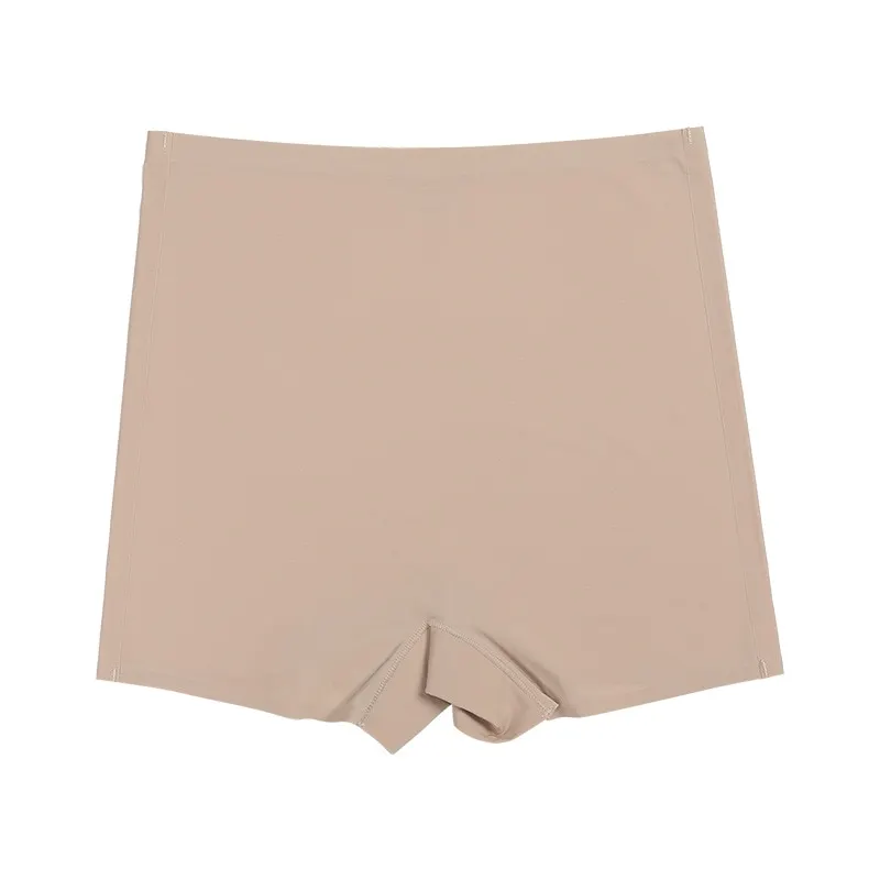 Billionm Women's Seamless Shorts Safety Pants High Waist Large Size Ice Silk Boxer Panties Anti Friction Skirt Shorts