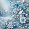 (Multi-Style)Winter Scenery-11CT Stamped Cross Stitch 40*40cm/15.75*15.75in