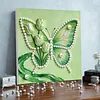 Tulip Butterfly DIY Pearl Painting Kit with Frame 30x30cm Pearl Gem Paintings Picture Arts Craft for Adults/Beginners Gift Home Wall Decor