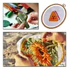 (US Local)Oval Embroidery Hoops Imitated Wood Embroidery Display Frame for Quilting