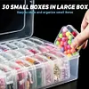 12/24/30pcs Craft Storage Box And Organizer Clear Plastic Bead Organizer Box/Suitable for Jewelry, Crafts, Beads Storage DIY Craft Accessories 