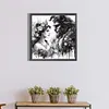 (US Local)Beauty 5D DIY Full Drill Round Big Size Diamond Painting Kit for Home Wall Decor 40x40cm 
