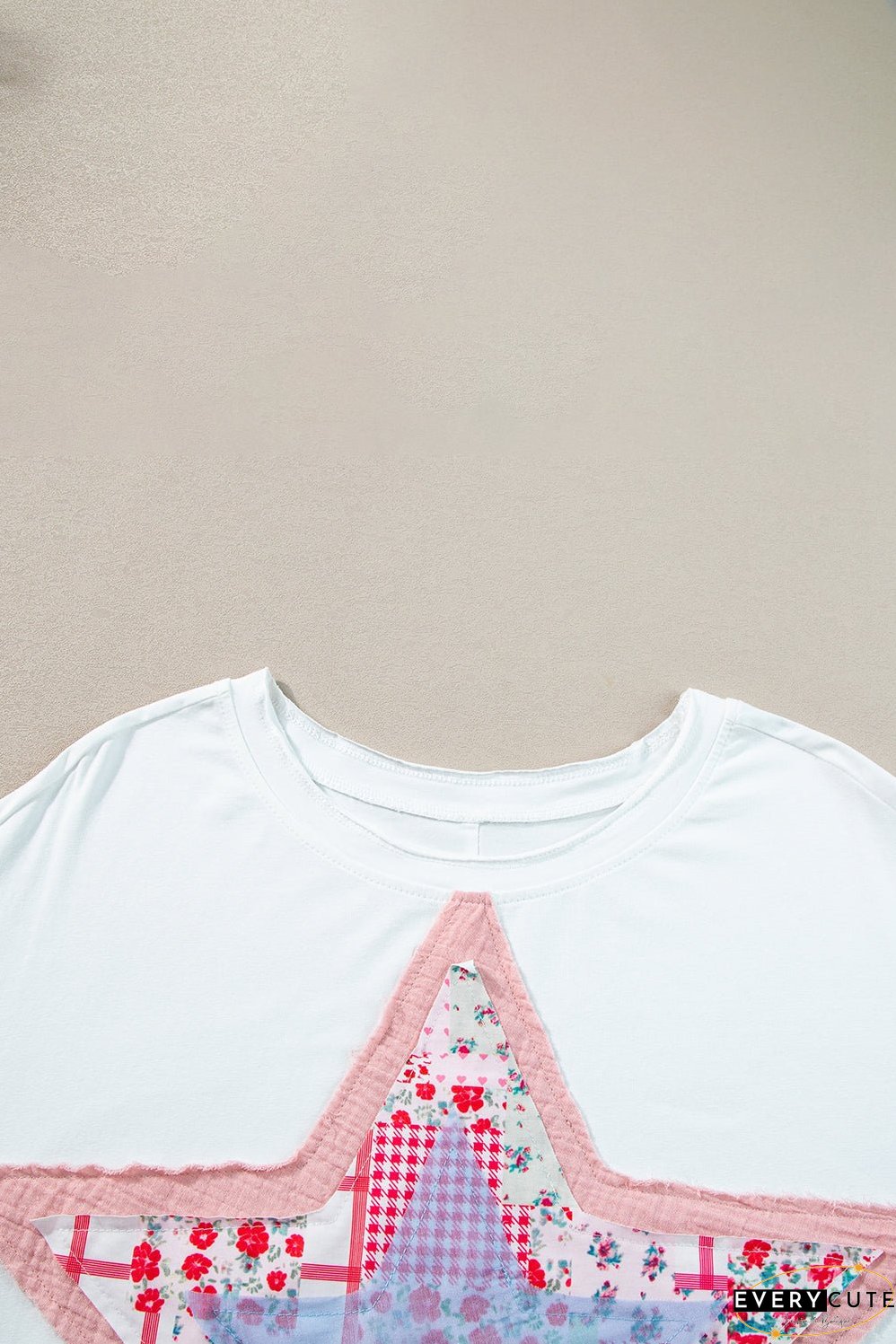 Star Patchwork Loose T-shirt