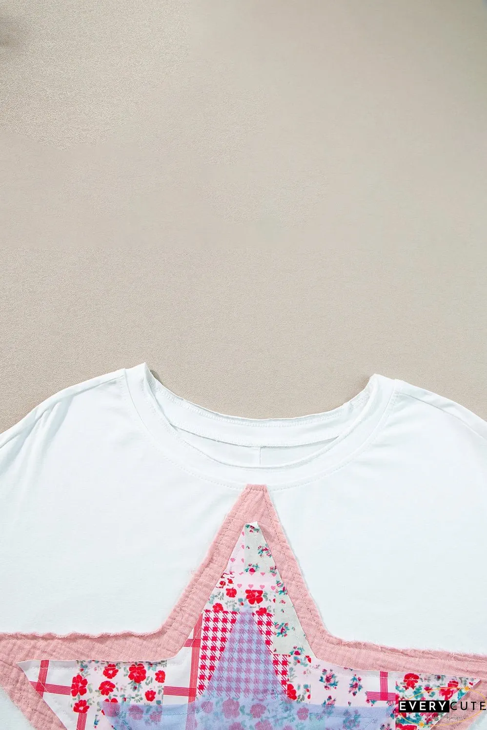 Star Patchwork Loose T-shirt