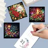 6PCS DIY Greeting Card Special shaped Diamond Painting Christmas Postcards