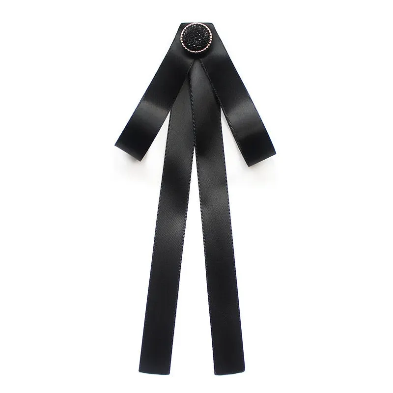 Hand-made Bow Tie Ladies Unisex Banking Stewardess Student Performs Career Korean White Shirt Black Bowtie Classic Trendy Gifts