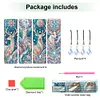 (US Local)8Pcs DIY Owl Diamond Painting Art Bookmarks with Crystal Pendants for Reading