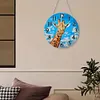 (US Local)Wood Special Shape Giraffe 5D Diamond Painting Clock Art Craft for Home Decor