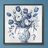 (US Local)Paint By Numbers Kit On Canvas DIY Oil Art Vase Picture Home Decor40x40cm