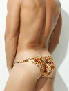 Men's Sexy Leopard Print Ultra-Thin Ice Silk Pouch Briefs