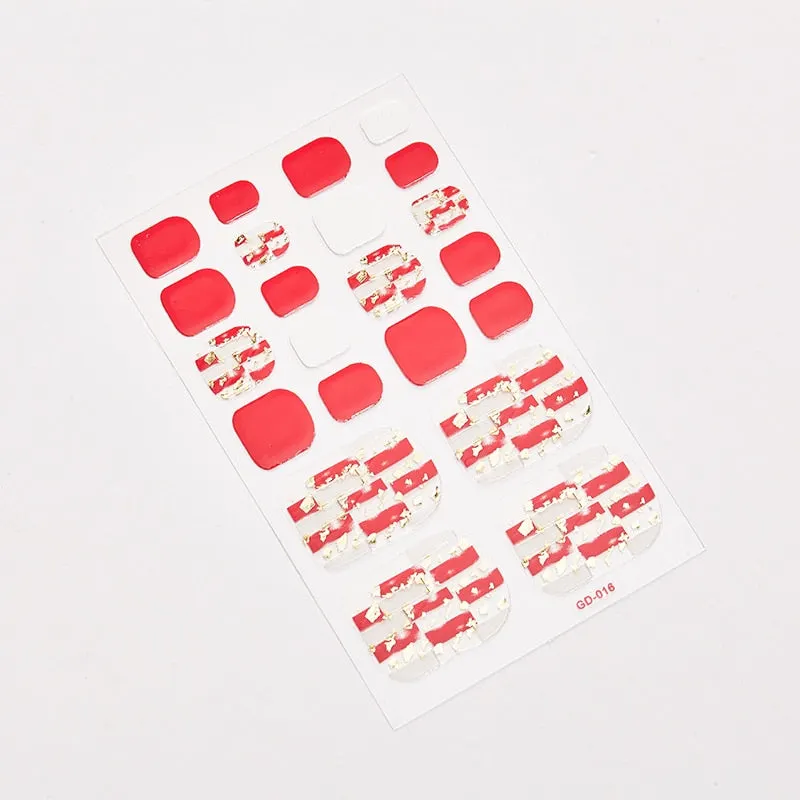 22 Tips/Sheet Shiny Nail Decoration Nail Adhesive Nail Accesoires Nail Art Decoration Nailart Sticker Adesivos Nail Tape