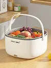 Ultrasonic Fruit and Vegetable Washing Machine Vegetables Cleaning Basket