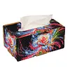 Wooden Colorful Pattern 5D Diamond Painting Tissue Holder Diamond Art Tissue Box