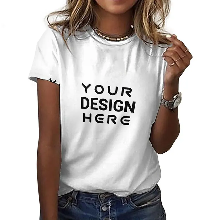 Personalized Design Women's Cotton T-shirt Full Print