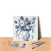 (US Local)Paint By Numbers Kit On Canvas DIY Oil Art Vase Picture Home Decor40x40cm