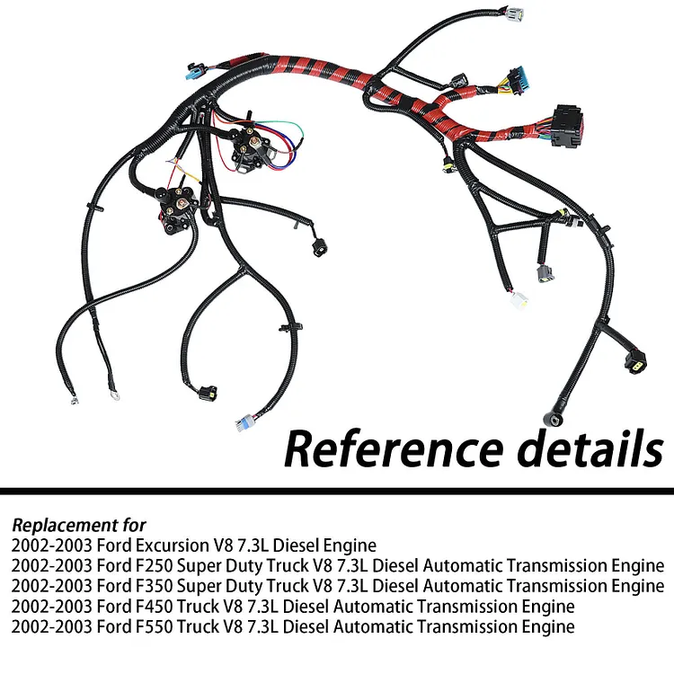 Seblaff Diesel Automatic Transmission Engine Wiring Harness F81Z12B637FA Replacement for Excursion F250 F350 F450 F550 V8 7.3L Diesel Engine
