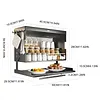 Wall-Mounted Kitchen Storage Cabinet with Pull-Down Double-Layer Shelf Carbon Steel Spice Rack Organizer for Utensils Food Prep & Countertop Organization