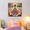Beach Dress Girl-11CT Stamped Cross Stitch 45*45cm/17.72*17.72in