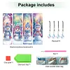 (US Local)Snowman A5 Size Diamond Painting Notebook Set with 4Pcs Bookmark Holiday Gift