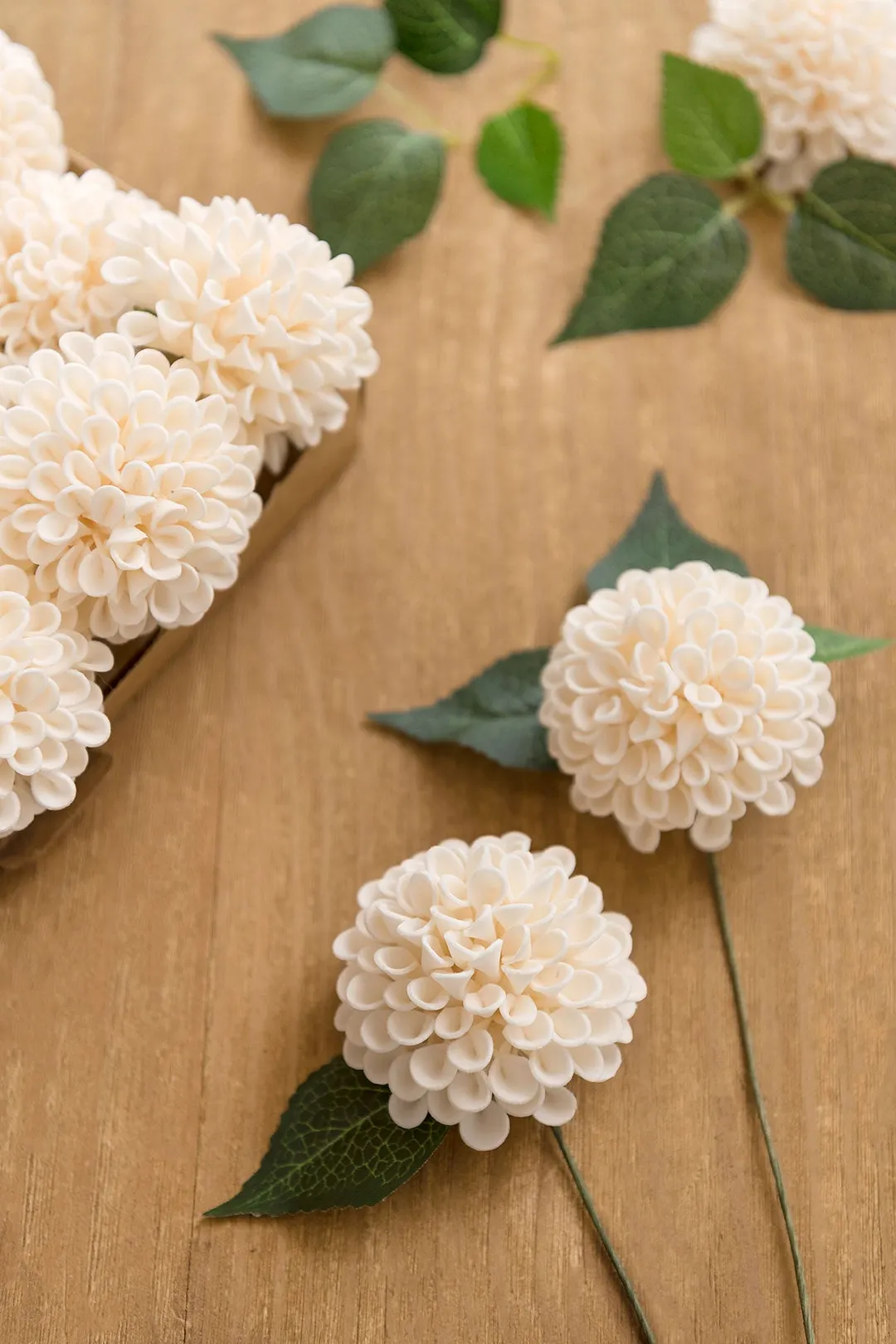 2.5" Foam Dahlia with Stem - 8 Colors