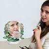 DIY Diamonds Painting Special Shaped Crystal Drill Crafts Mirror Desk Ornament Decor Kit(Lotus)