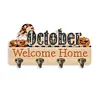 (US Local)Wooden October DIY Diamond Art Craft Wall Hooks for Beginners Adults