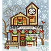 (4pcs) Christmas Cabin - 14CT Stamped Cross Stitch 15*17cm/5.91*6.69in(Bundle Sale)