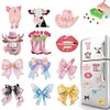 12PCS DIY Diamond Art Refrigerator Sticker Kits for Home Decor (Bow Tie)