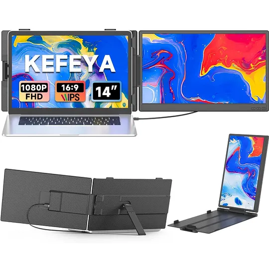 KEFEYA デュアルモニター シルバー 本体 Kefeya | Laptop Monitor Extender
