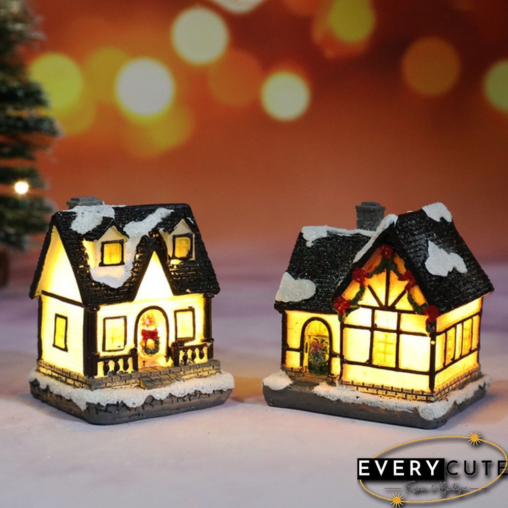 Christmas New Christmas Decorations Resin Small House Micro Landscape Resin House Small Ornaments Christmas Gifts
