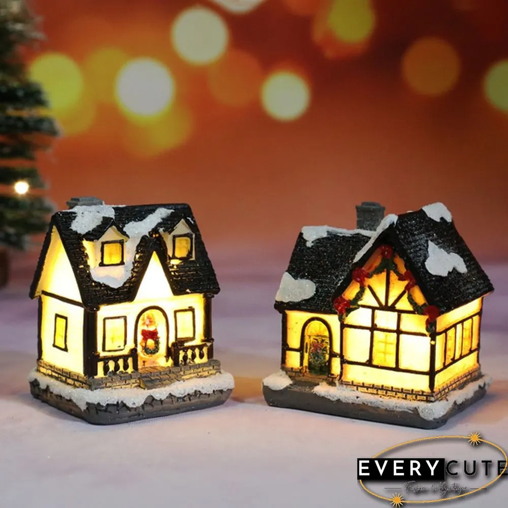 Christmas New Christmas Decorations Resin Small House Micro Landscape Resin House Small Ornaments Christmas Gifts