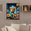 Diamond Painting-DIY Full Round Drill Dragon And Flower