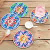 (US Local)[Upgrade]6pcs/set DIY Diamond Painting Waterproof Case Classic Mandala Coaster Gift Decor Set