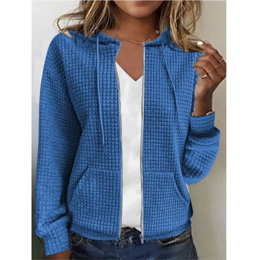 Churchf Churchf Women Wear Zip Hooded Cardigan Long Sleeve Hoodie Coat