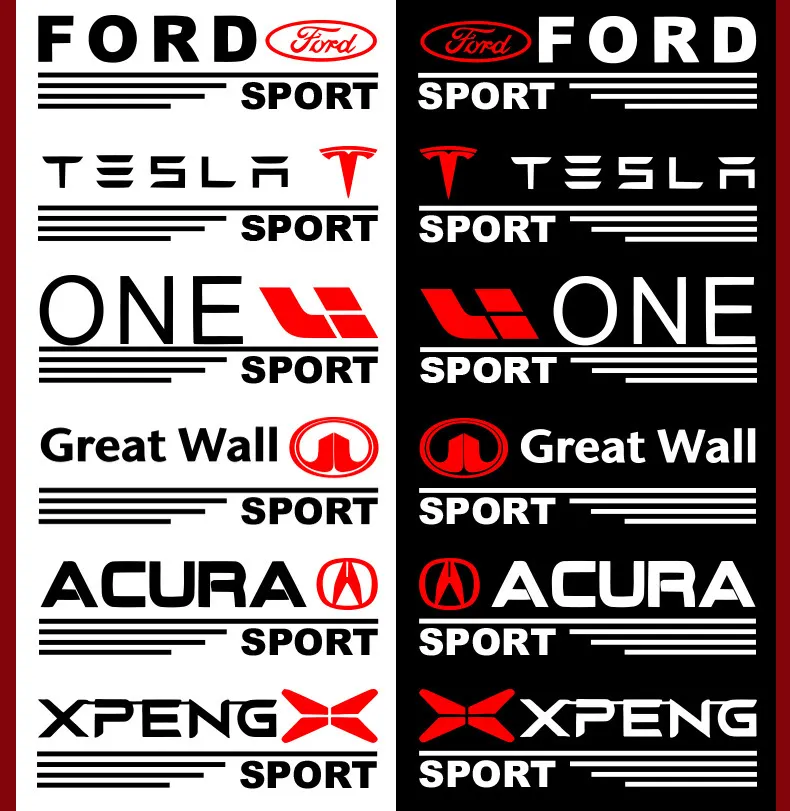 Personalized car label stickers waterproof and scratch-proof rearview mirror stickers