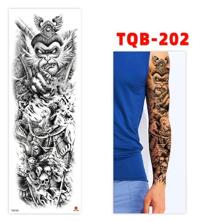Temporary Tatoo Tattoo for Woman Tattoo Stickers Arm Tattoo Big Sleeve Men and Women Personality Tiger Leopard stickers